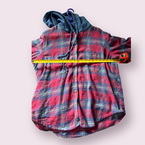 American eagle size Large soft flannel hoodie - Picture 7 of 8